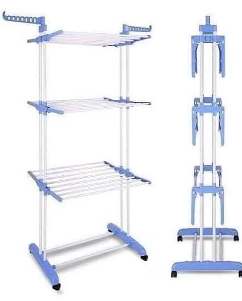 مجفف الملابس القابل للحركة (3 طبقات) - الحل المثالي لفوضى الملابس